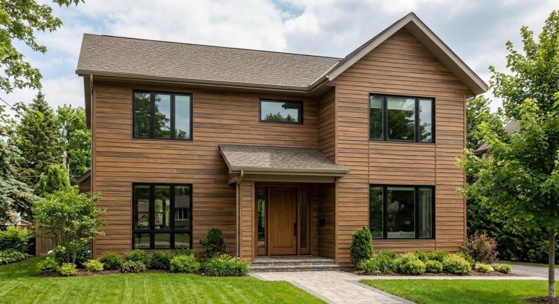 Faux Wood Siding Installation