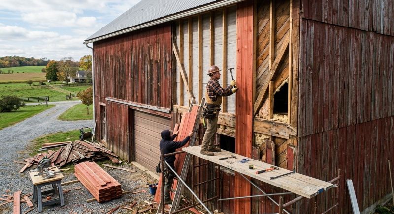 Barn Siding Replacement in Grand Isle, VT
