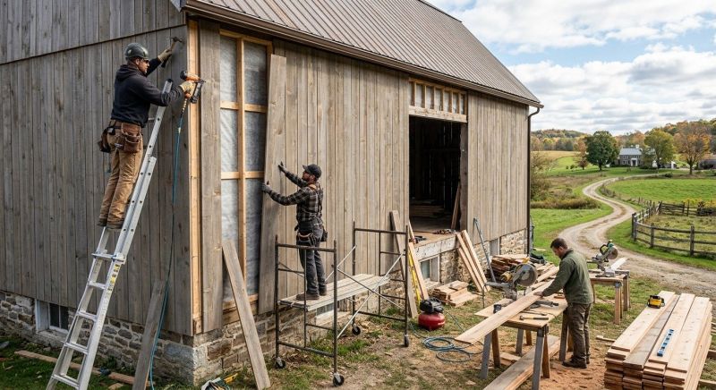 Barn Siding Replacement in Jeffersonville, VT