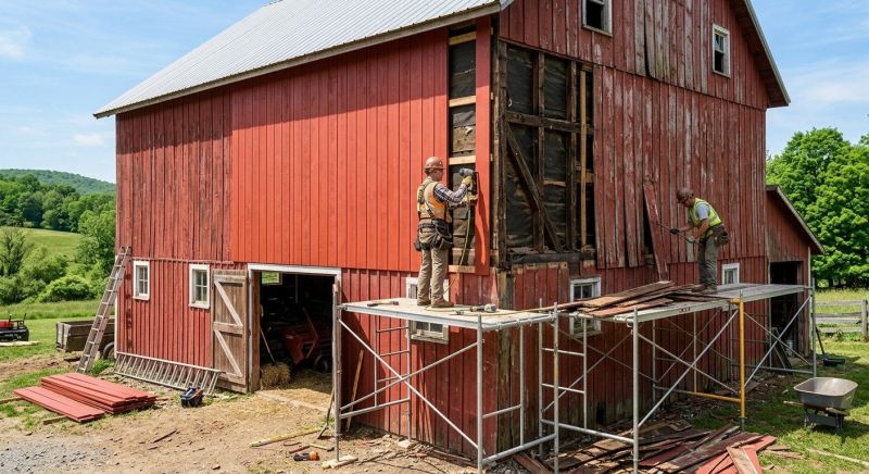 Barn Siding Replacement in Saint Albans, VT