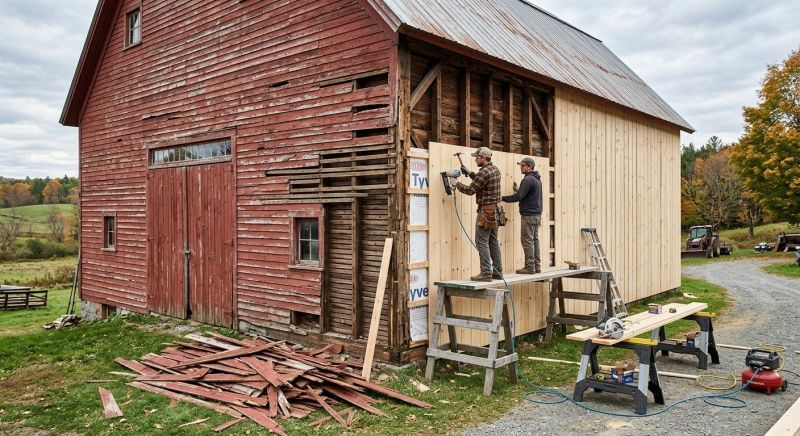 Barn Siding Replacement in Swanton, VT