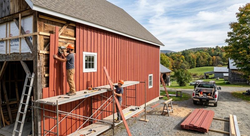 Barn Wood Siding Installation in Saint Albans, VT