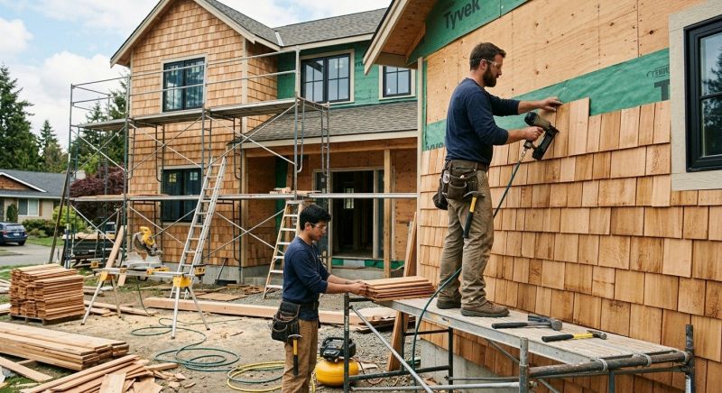 Cedar Cladding Installation in Saint Albans, VT