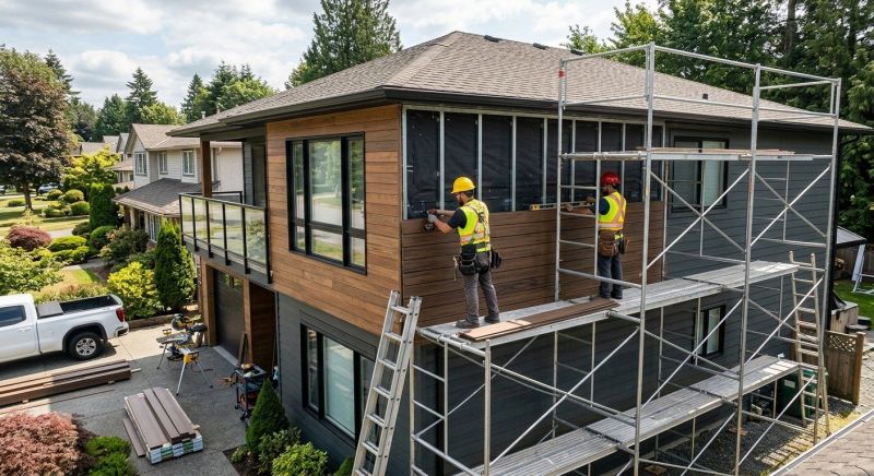 Facade Cladding Installation in Saint Albans, VT