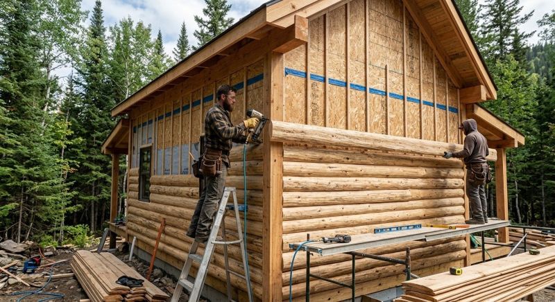 Log Home Siding Installation in Saint Albans, VT