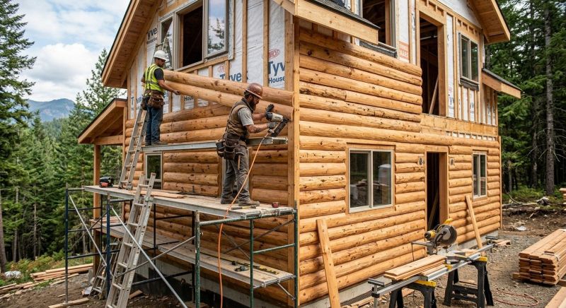 Log Siding Installation in Enosburg Falls, VT