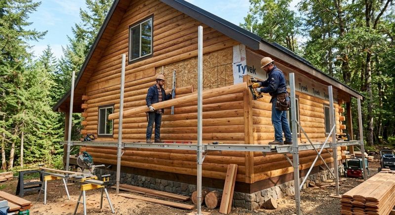 Log Siding Installation in Franklin County, VT