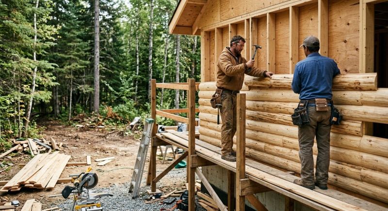 Log Siding Installation in Franklin County, VT