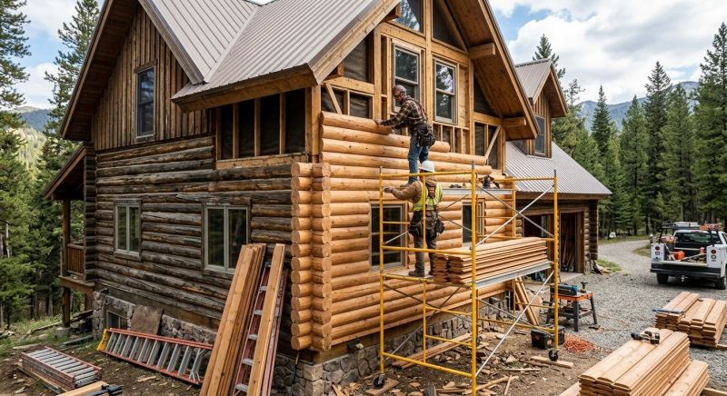 Log Siding Installation in Milton, VT