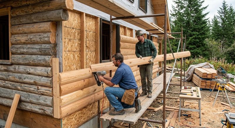 Log Siding Installation in Richford, VT