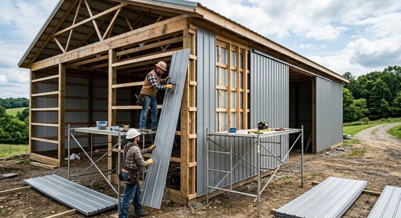 Pole Barn Siding Installation in Saint Albans, VT
