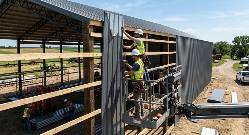 Pole Barn Siding Installation in Saint Albans, VT