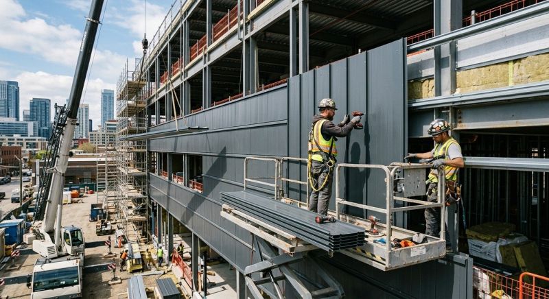 Steel Cladding Installation in Saint Albans, VT
