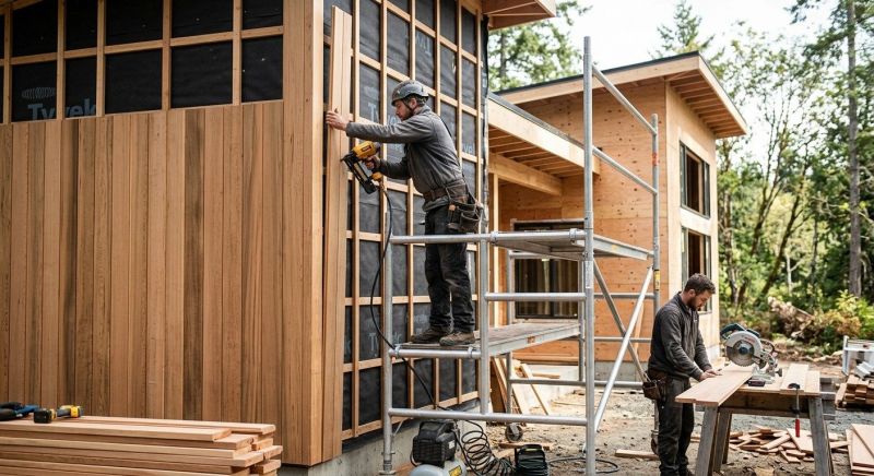 Wood Cladding Installation in Grand Isle, VT