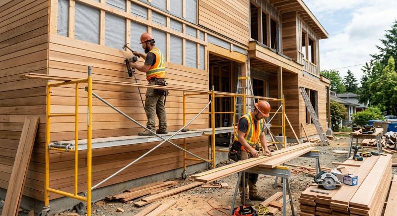 Wood Cladding Installation in Milton, VT