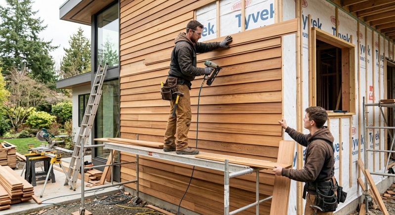 Wood Cladding Installation in Milton, VT